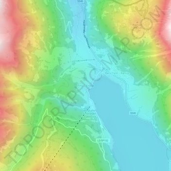 Mapa topográfico Froia, altitude, relevo