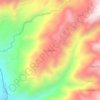 Mapa topográfico Cochaloma, altitude, relevo