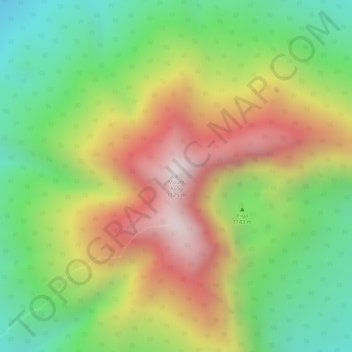 Mapa topográfico Mount Asog, altitude, relevo