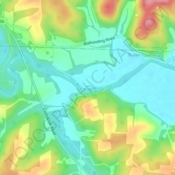 Mapa topográfico Zuck, altitude, relevo