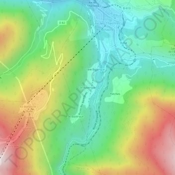 Mapa topográfico 2e Bazerque, altitude, relevo