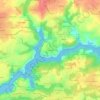 Mapa topográfico Lanneguy, altitude, relevo