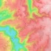 Mapa topográfico Les Ancizes, altitude, relevo