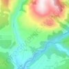 Mapa topográfico Susañe del Sil, altitude, relevo