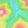 Mapa topográfico Saussa-Debat, altitude, relevo