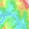 Mapa topográfico A Ponte Trado, altitude, relevo