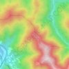 Mapa topográfico Monte Eremita, altitude, relevo