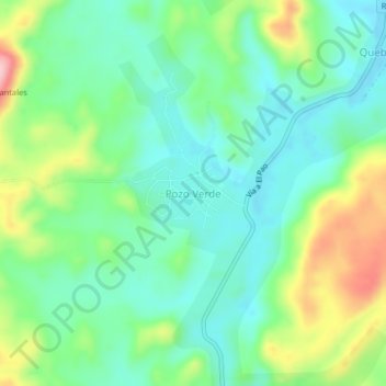 Mapa topográfico Pozo Verde, altitude, relevo