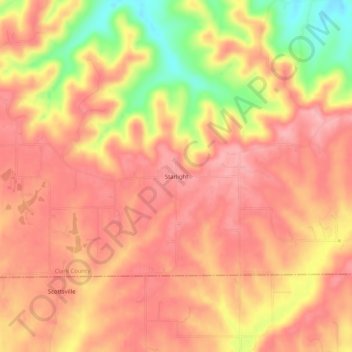 Mapa topográfico Starlight, altitude, relevo