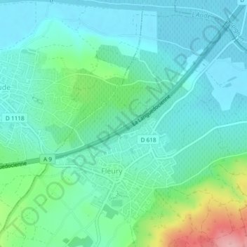 Mapa topográfico Mario, altitude, relevo