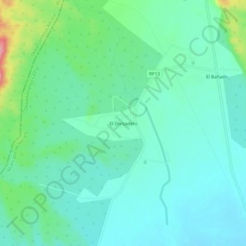 Mapa topográfico El Divisadero, altitude, relevo