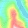 Mapa topográfico Beinn Dubh, altitude, relevo