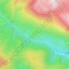 Mapa topográfico Nerín, altitude, relevo