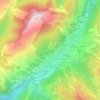 Mapa topográfico La Villiaz, altitude, relevo