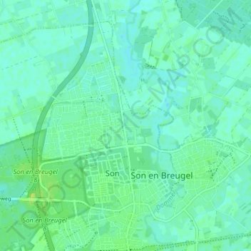 Mapa topográfico Wolfswinkel, altitude, relevo