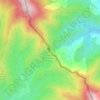 Mapa topográfico Coll de Banyuls., altitude, relevo
