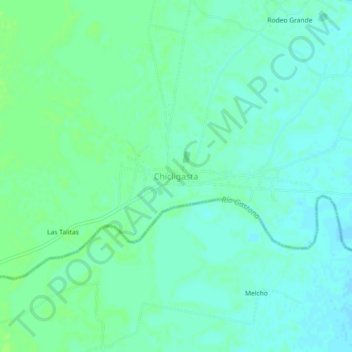 Mapa topográfico Chicligasta, altitude, relevo