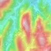 Mapa topográfico Pedra Suíça, altitude, relevo