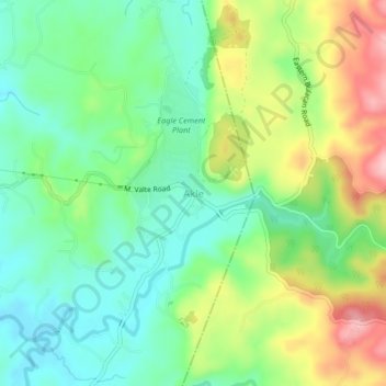 Mapa topográfico Akle, altitude, relevo