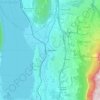 Mapa topográfico Aix-les-Bains, altitude, relevo