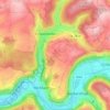 Mapa topográfico Halberg, altitude, relevo