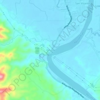 Mapa topográfico Bit-os, altitude, relevo