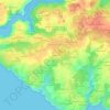 Mapa topográfico Kerherou, altitude, relevo