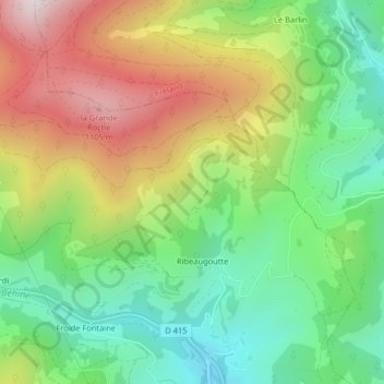 Mapa topográfico Bambois, altitude, relevo