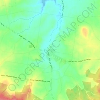 Mapa topográfico Snake Valley, altitude, relevo