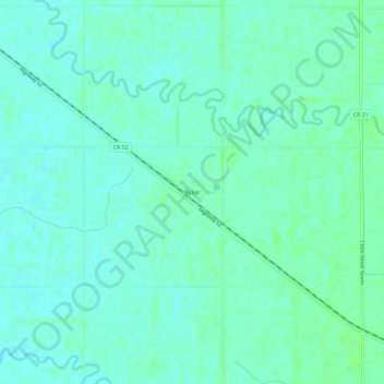 Mapa topográfico Baker, altitude, relevo