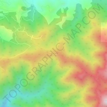 Mapa topográfico Five Points, altitude, relevo