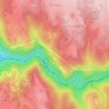 Mapa topográfico Roc Pointu, altitude, relevo