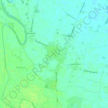Mapa topográfico Sissa, altitude, relevo