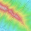 Mapa topográfico Cerro de las Mitras, altitude, relevo