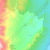 Mapa topográfico Alcotas, altitude, relevo