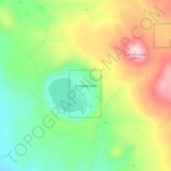 Mapa topográfico Stoneman Lake, altitude, relevo