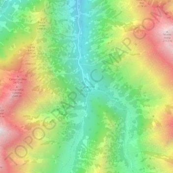 Mapa topográfico San Giacomo, altitude, relevo