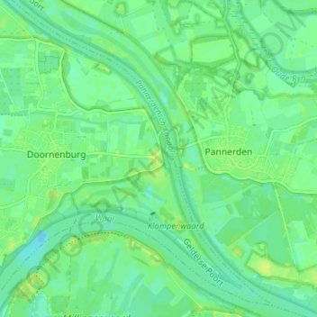 Mapa topográfico Sterreschans, altitude, relevo