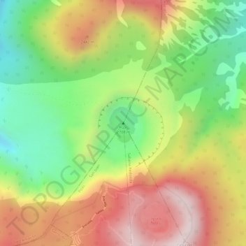 Mapa topográfico Poás, altitude, relevo