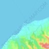 Mapa topográfico Mastichari, altitude, relevo