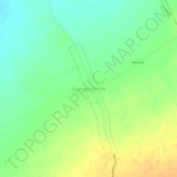 Mapa topográfico Guanaco Muerto, altitude, relevo