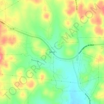 Mapa topográfico Anhalt, altitude, relevo