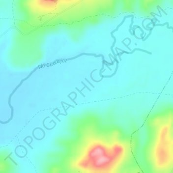 Mapa topográfico El Cambrón, altitude, relevo