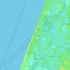 Mapa topográfico Bloemendaal aan Zee, altitude, relevo