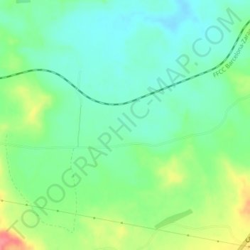Mapa topográfico Pallaruelo, altitude, relevo