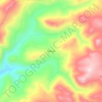 Mapa topográfico Paihual, altitude, relevo
