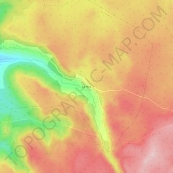 Mapa topográfico La Hoz, altitude, relevo