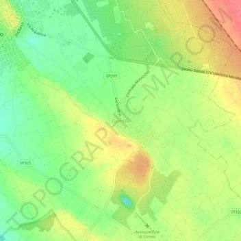 Mapa topográfico Gemini, altitude, relevo