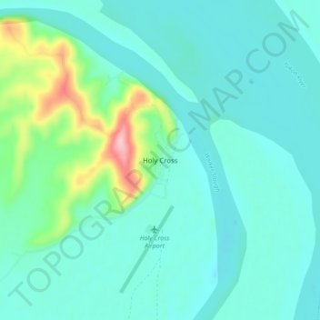 Mapa topográfico Holy Cross, altitude, relevo