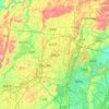 Mapa topográfico 贵阳市, altitude, relevo